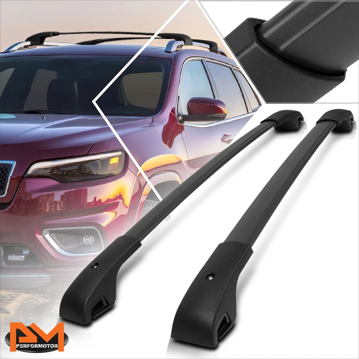 Set of 2 Roof Rack Cross Bars for Jeep Cherokee (2014–2020)