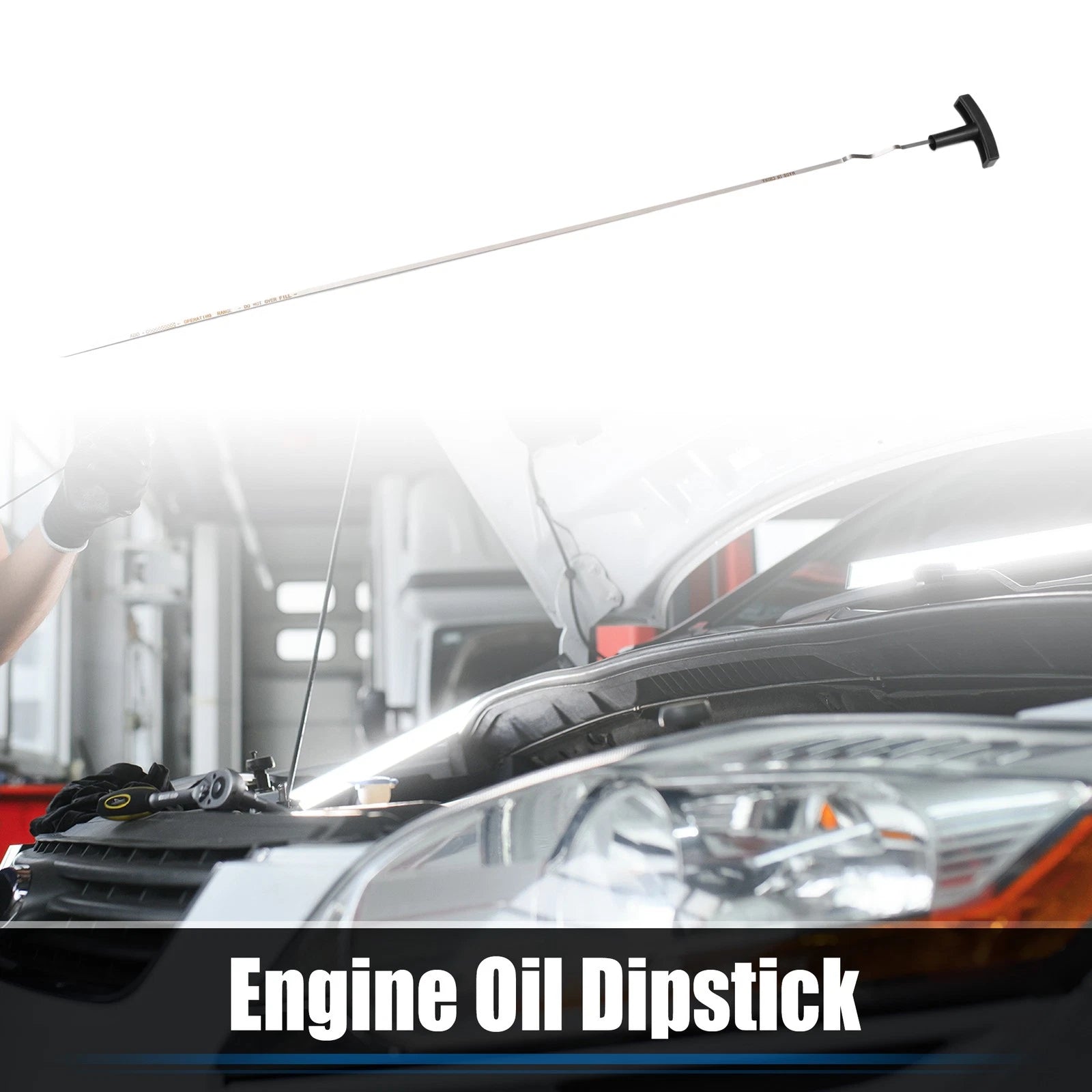 Engine Oil Level Indicator Dipstick for Ford F-250 (1994–1996) Black