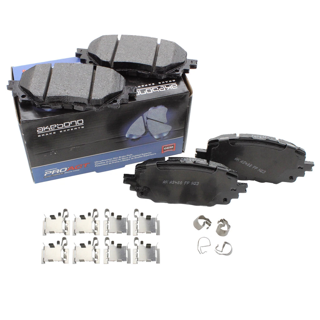 Set of 4 Akebono ProACT Front Ceramic Brake Pads for 124 Spider MX-5 Miata (2016–2023)