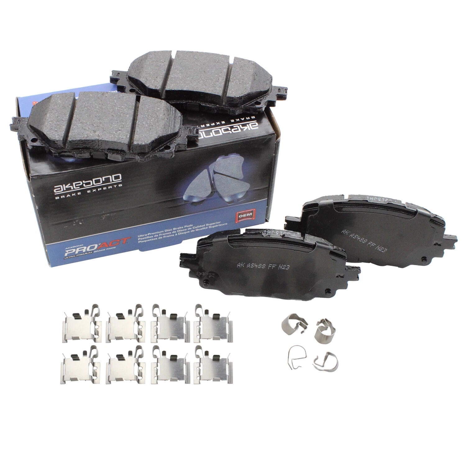 Set of 4 Akebono ProACT Front Ceramic Brake Pads for 124 Spider MX-5 Miata (2016–2023)