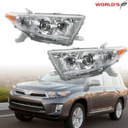 Set of 2 Headlights for Toyota Highlander (2011–2013)