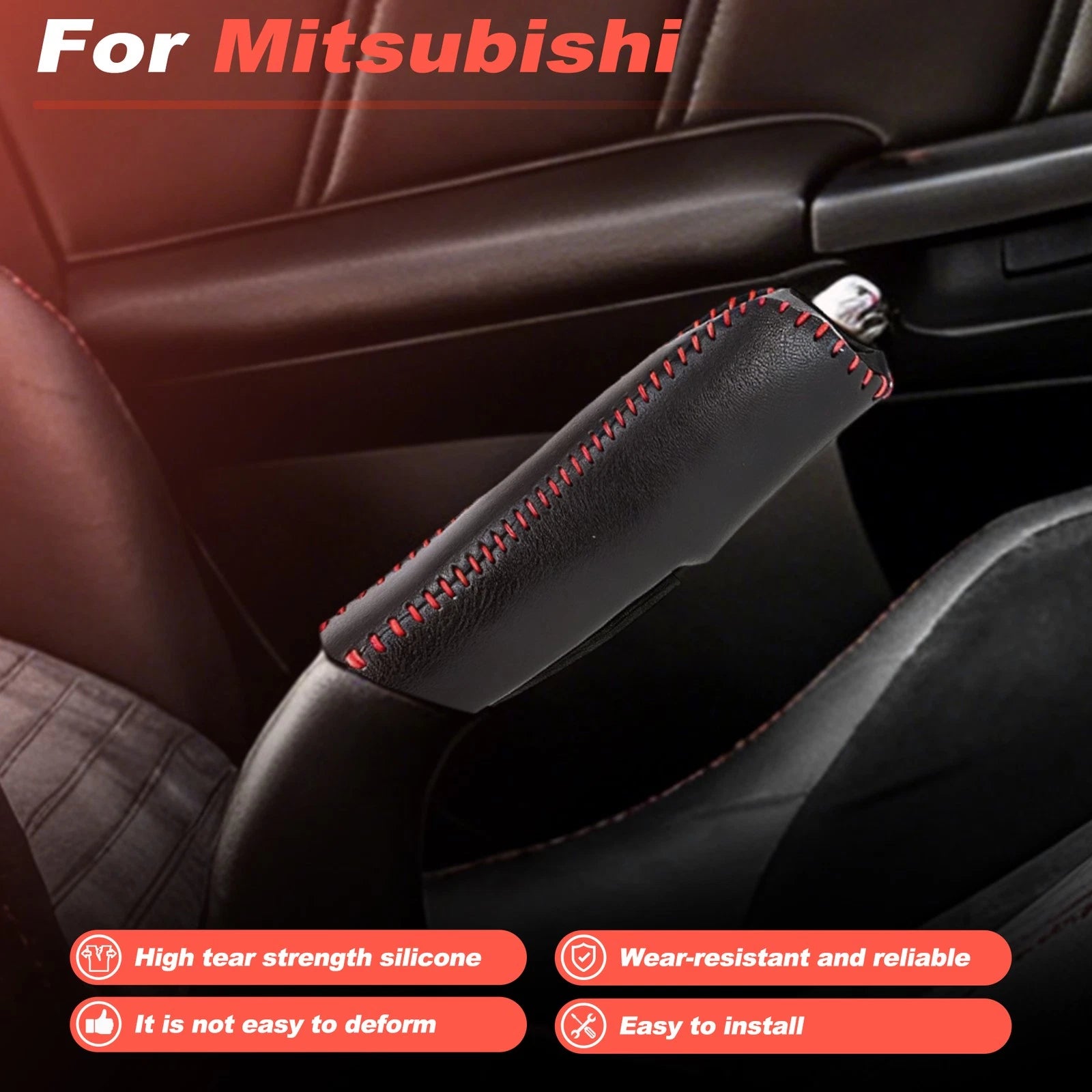 Leather Handbrake Cover for Mitsubishi 
