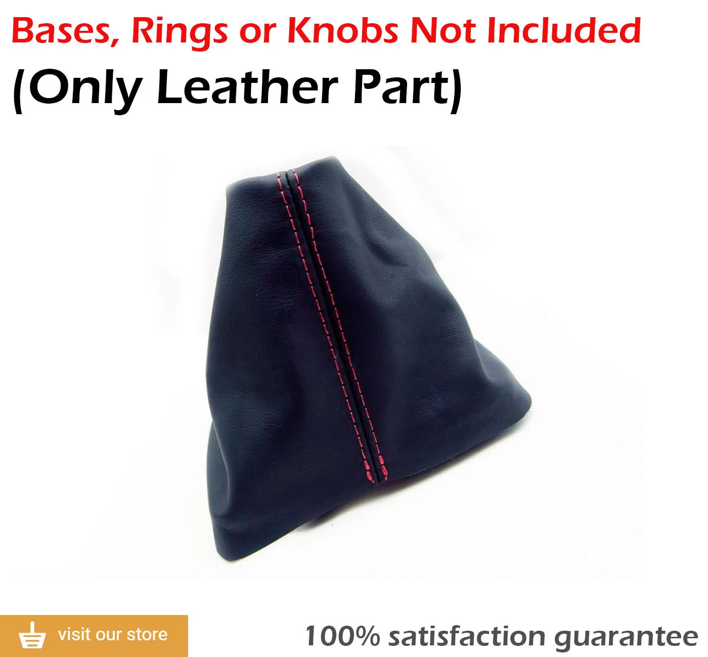 Manual Shift Boot Cover for VW Beetle (1998–2010) Red Stitch PVC Leather