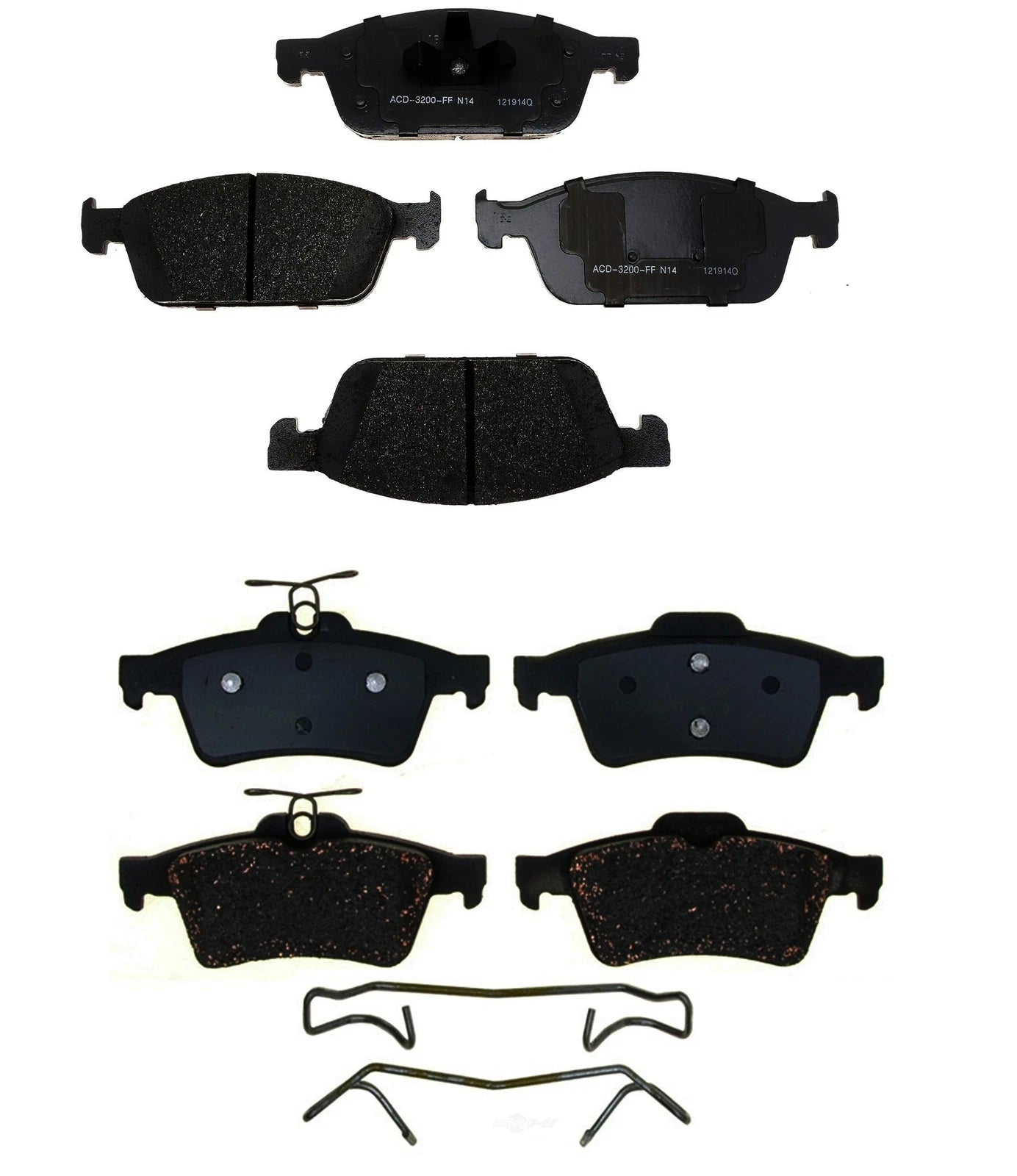 Set of 4 Ceramic Brake Pads for Ford Escape 2.0L L4 (2013–2016)
