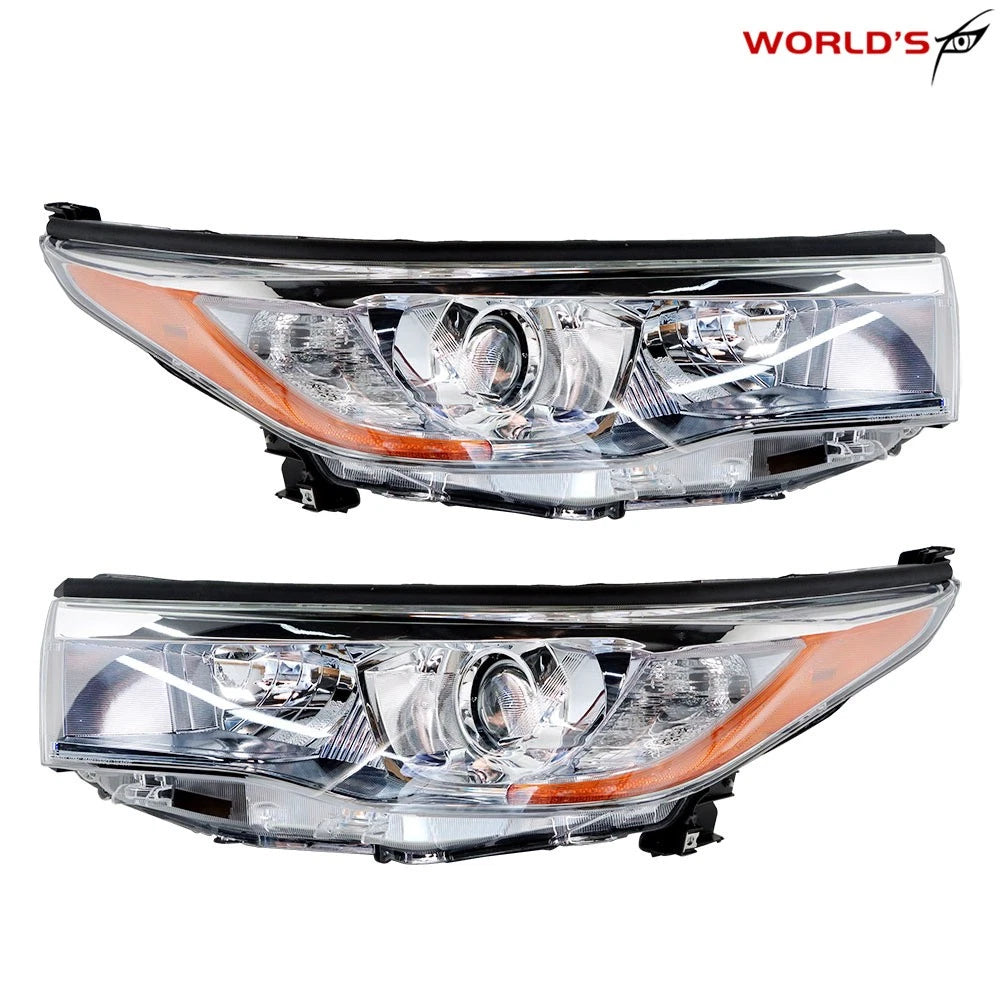 Halogen Headlight Assembly Pair for Toyota Highlander (2014–2016)