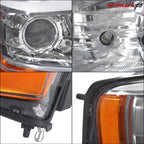 Halogen Projector Headlight for Ford Expedition (2015–2017) Chrome Right Side