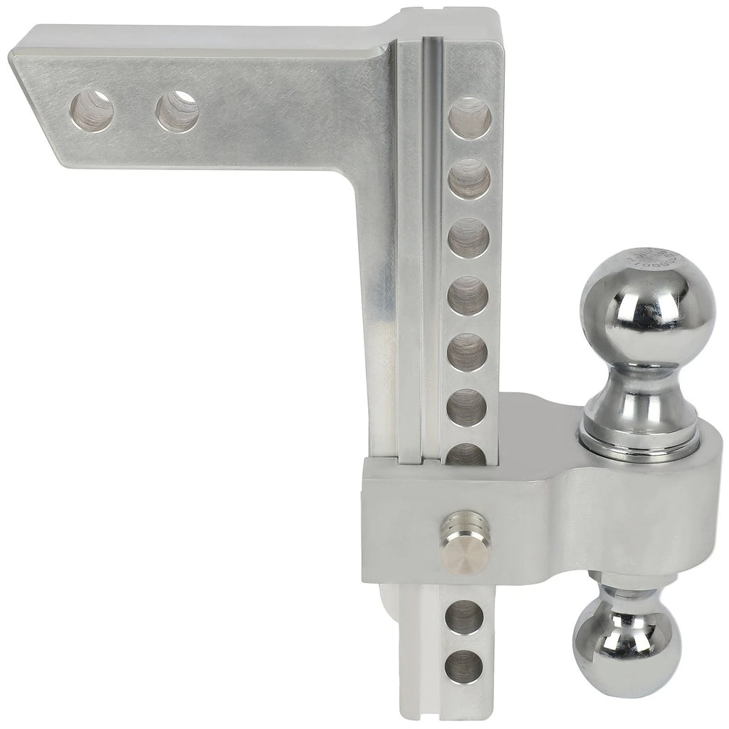 Adjustable Aluminum Trailer Hitch Dual Ball Mount for 2" Receiver (2010–2023)