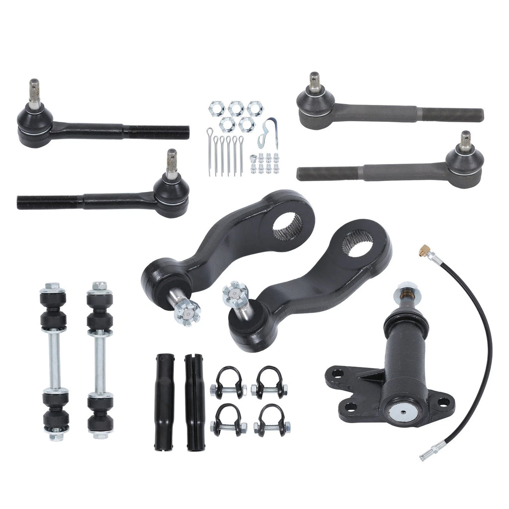 Set of 11 Front Tie Rods, Pitman, Idler Arm, Sway Bar for Chevrolet Tahoe (1995–2000)