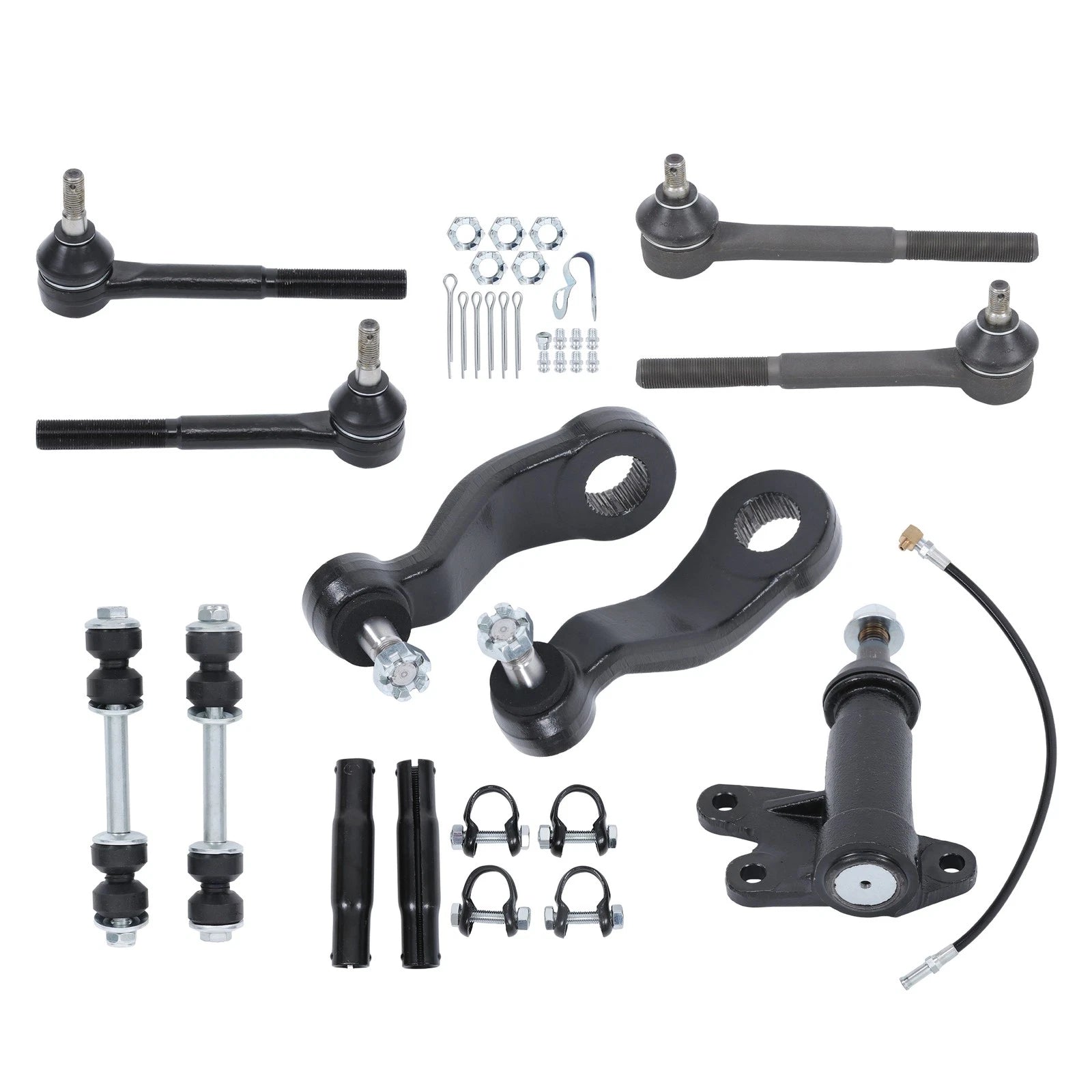 Set of 11 Front Tie Rods, Pitman, Idler Arm, Sway Bar for Chevrolet Tahoe (1995–2000)