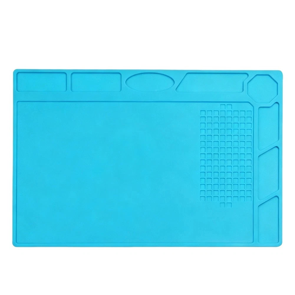 Blue Silicone Heat Resistant Soldering Mat 320 x 230 mm ESD Protection