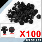 100 Pcs 8mm Nylon Rivet Fastener Clips for Honda Accord (1990–2023)