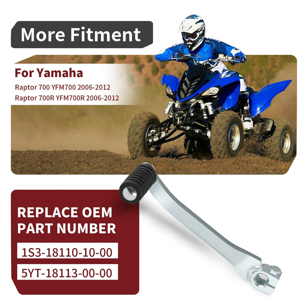 Shifter Shift Lever Pedal w/ Bolt for Yamaha Raptor 700 YFM700 YFM700R (2006–2012)