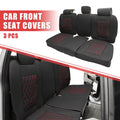 Set of 3 Rear Seat Covers for Dodge Ram  Black Red