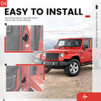 Set of 8 Door Hinge Replacements for Jeep Wrangler JK (2007–2018)