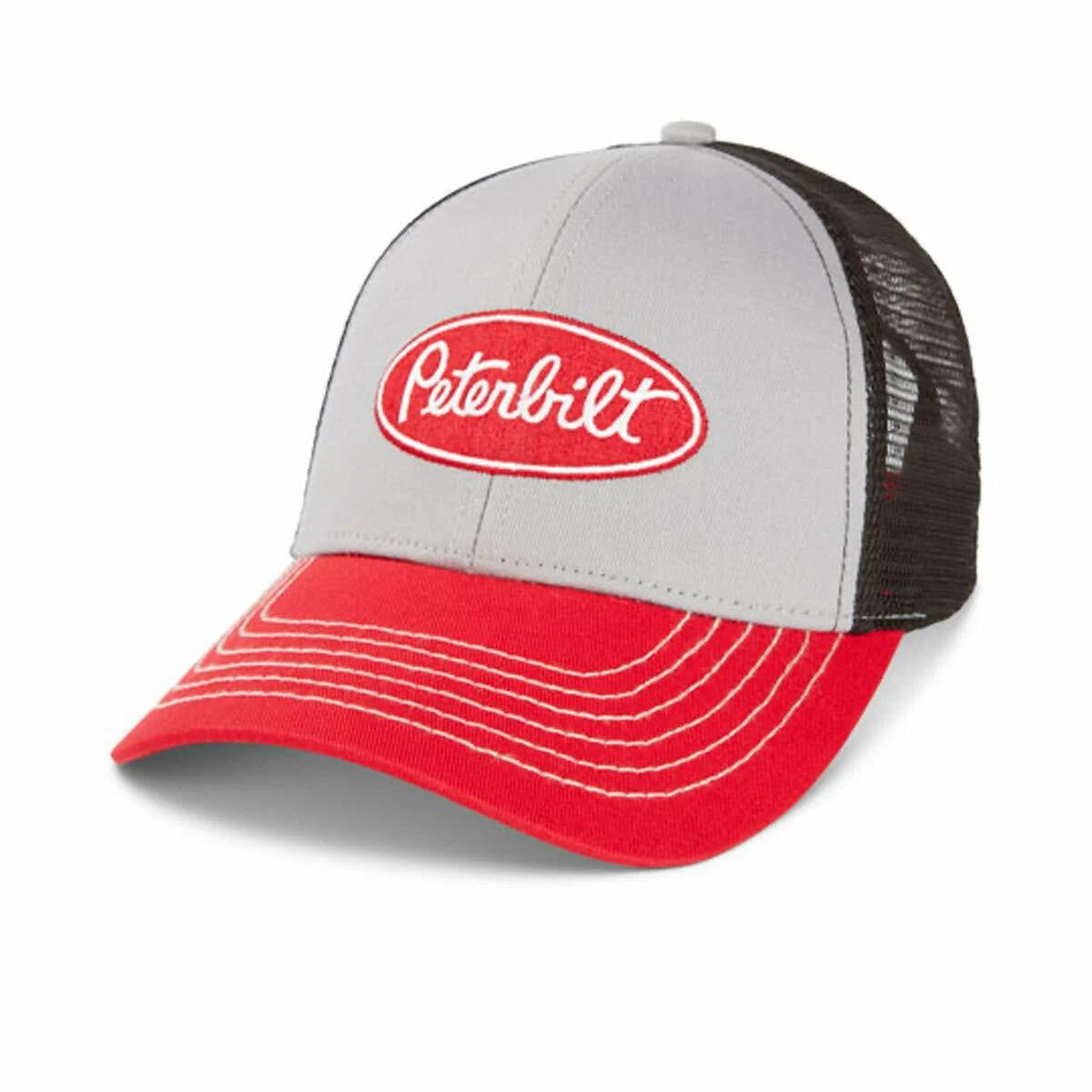 Tri-Color Cap for Peterbilt Motors (Red, Grey, Black)
