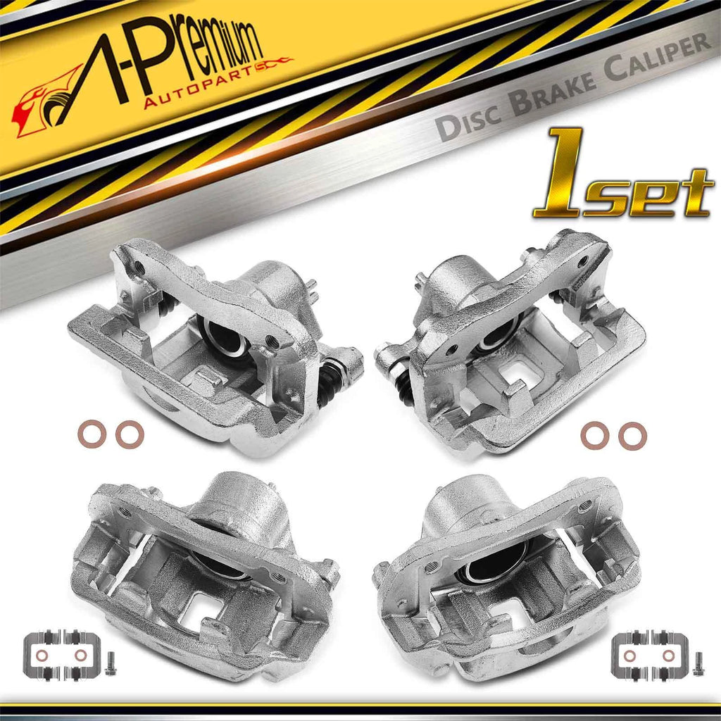 Set of 4 Brake Calipers with Bracket for Hyundai Sonata (2006–2008)