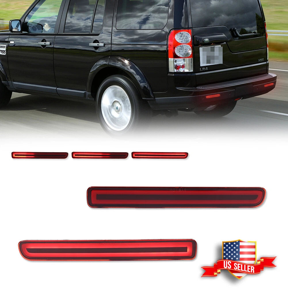 2X Red LED Rear Bumper Reflectors for Land Rover Discovery (2005–2009)
