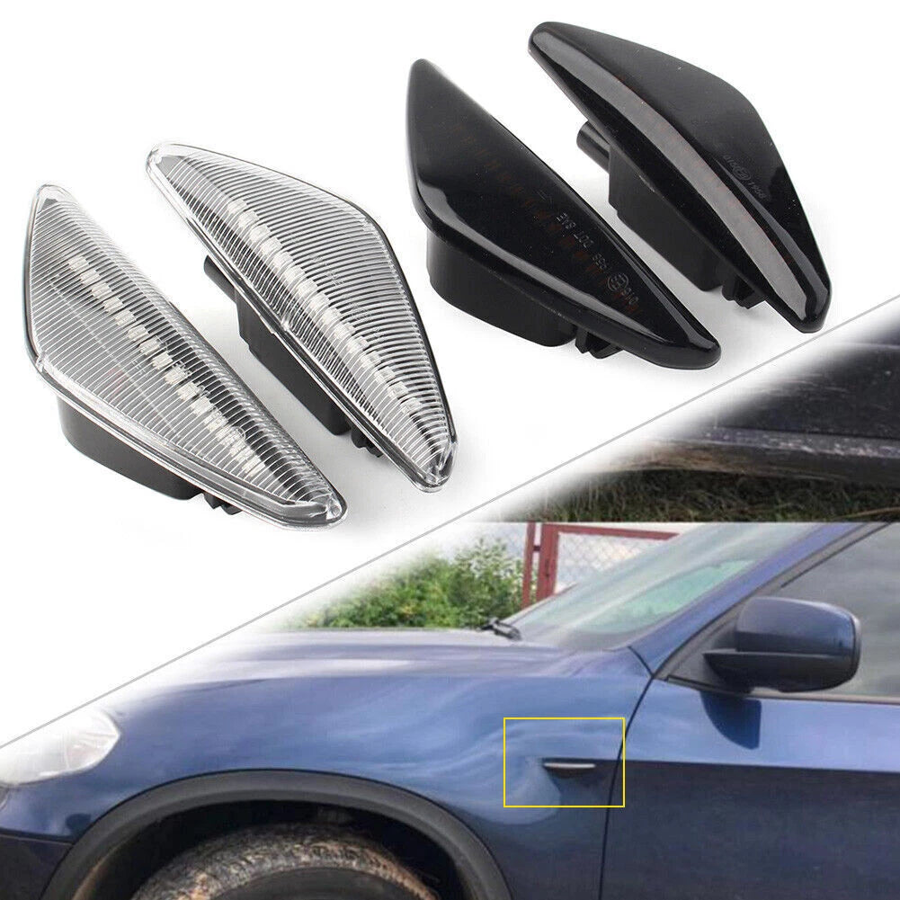 2X Dynamic LED Side Marker Turn Signal Light for BMW F25 E70 E71 E72 X3 X5 X6
