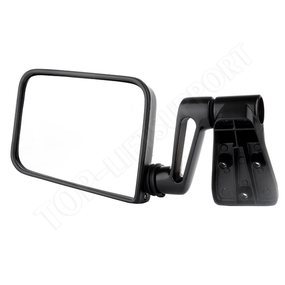 Set of 2 Black Manual Side View Door Mirrors for Jeep Wrangler (87–02)