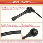 5pcs Spark Plug Wire Ignition Coil Cable No. 2245074Y25 for Nissan Sentra 200SX (1995–1999)
