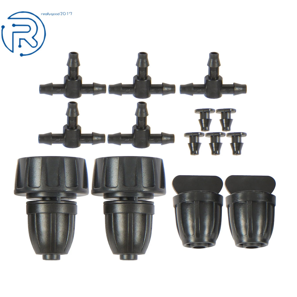 Drip Irrigation System Kit for Adjustable 5/16" & 1/4" Tubing (130 Feet)