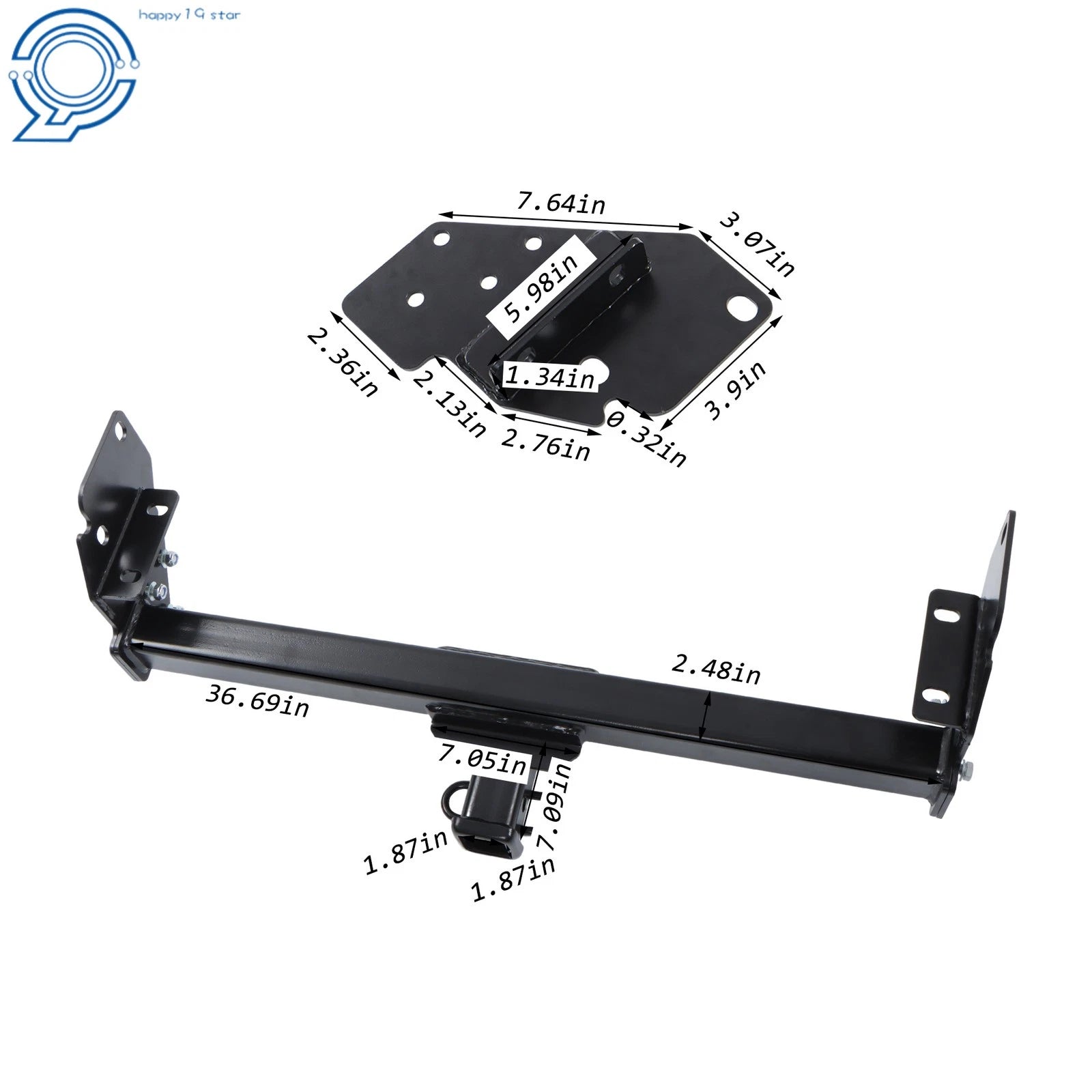 Class 3 Trailer Hitch for Toyota Tacoma (2005–2015) 2" Receiver Towing