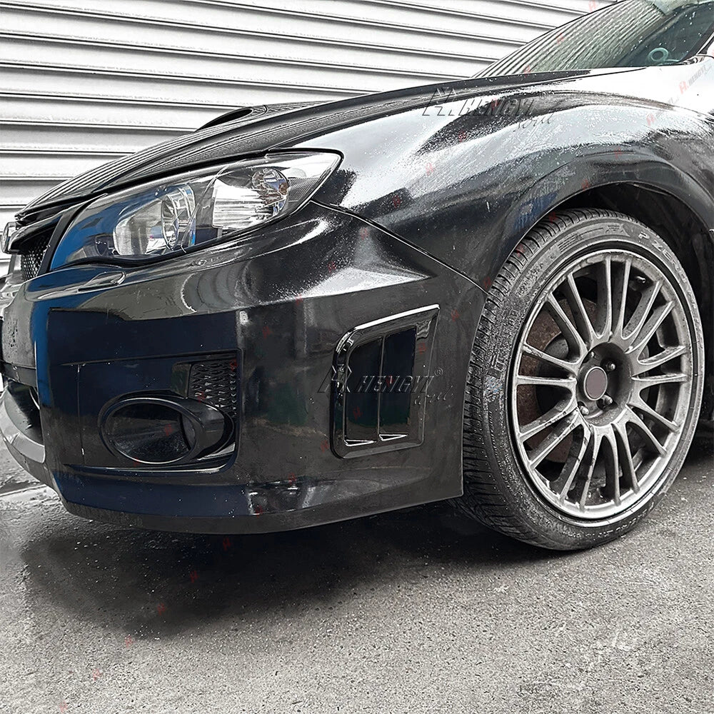 Gloss Black Front Bumper Side Air Vent Cover for Subaru STI WRX (2008–2014)