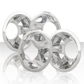 4 Chrome 17" Dually Wheel Simulators Dual Rim Liners for 08-10 Silverado Sierra
