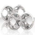 4 Chrome 17" Dually Wheel Simulators Dual Rim Liners for 08-10 Silverado Sierra