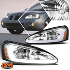 3D LED Tube DRL Headlights Assembly for Pontiac Grand Prix (2004–2008)