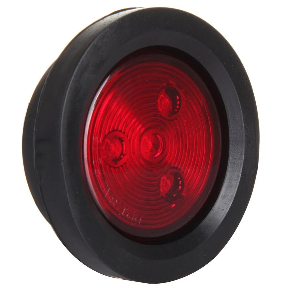 2Pcs 2.5" Round 4LED Side Marker Clearance Tail Light Kit for Truck Trailer