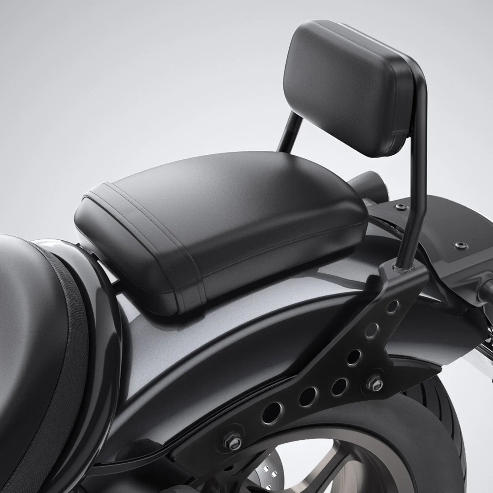 Black Passenger Sissy Bar with Backrest for Honda Rebel CMX1100 (2021-2025)