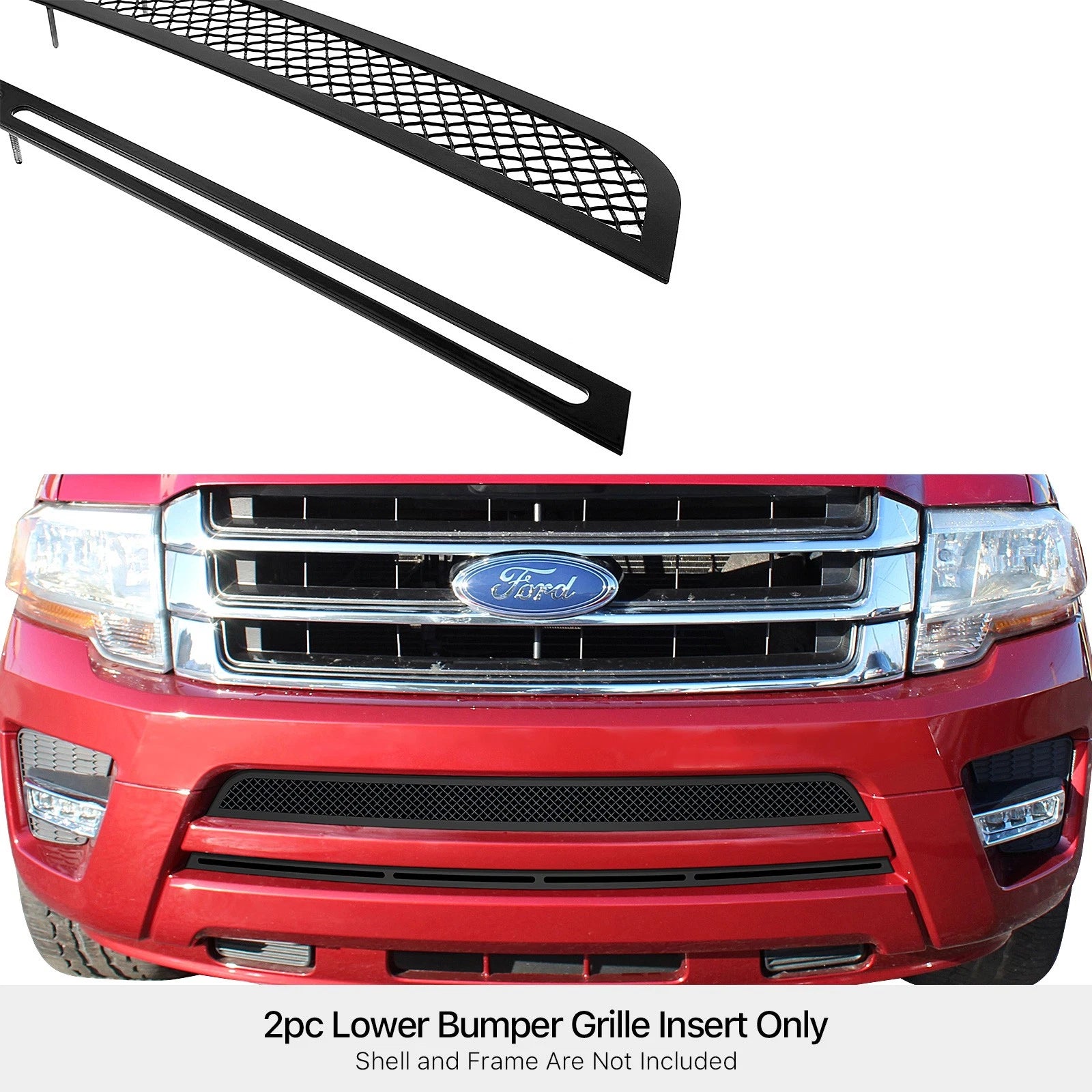 Stainless Steel Black Mesh Grille Insert for Ford Expedition (2015-2017)