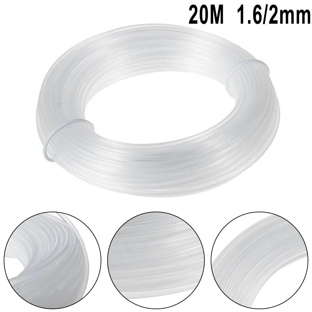 Trimmer Line for Garden Lawn Trimmers (20M, 1.6MM/2.0MM)