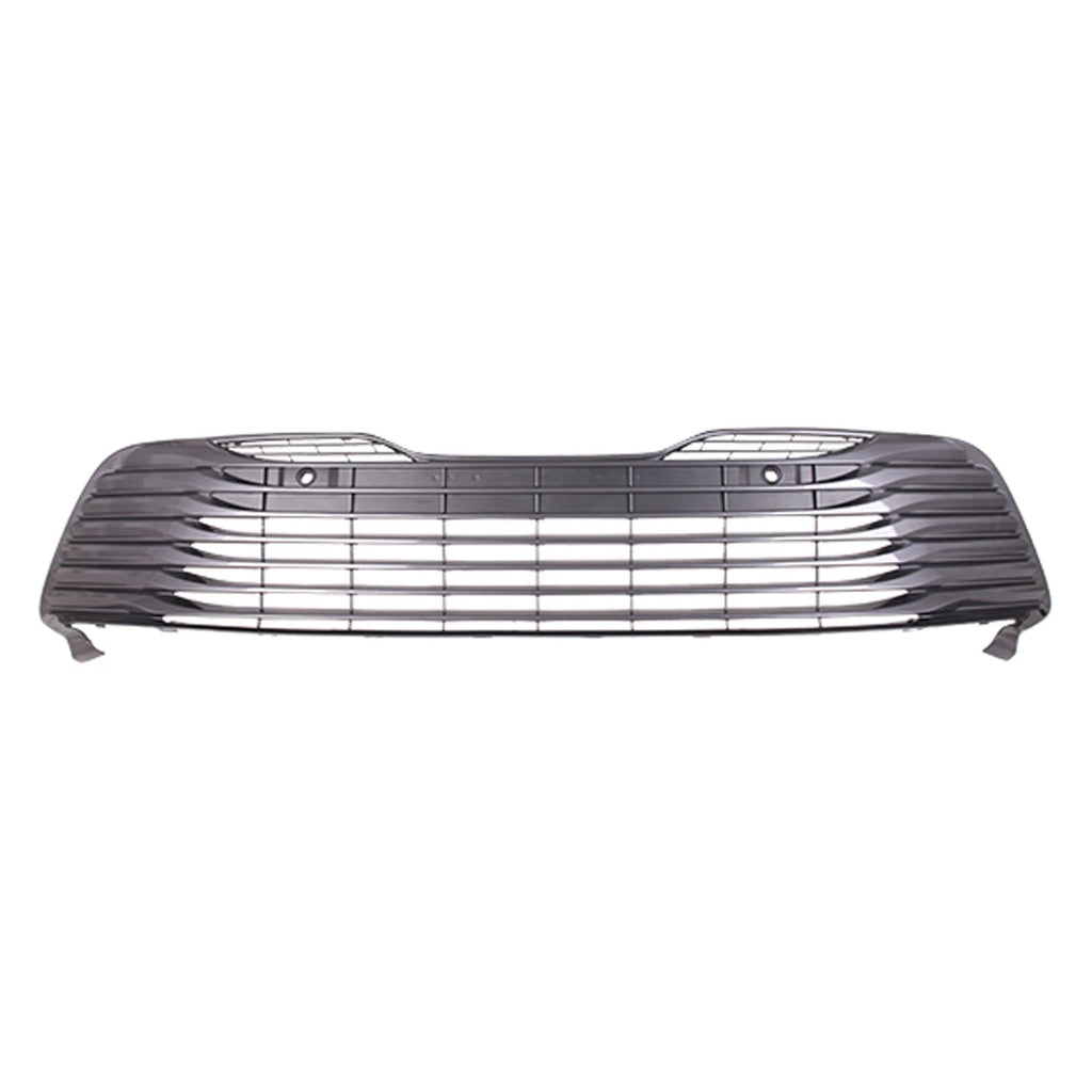 Replacement Gray/Silver Painted Front Lower Grille w/Park Assist Sensor Holes