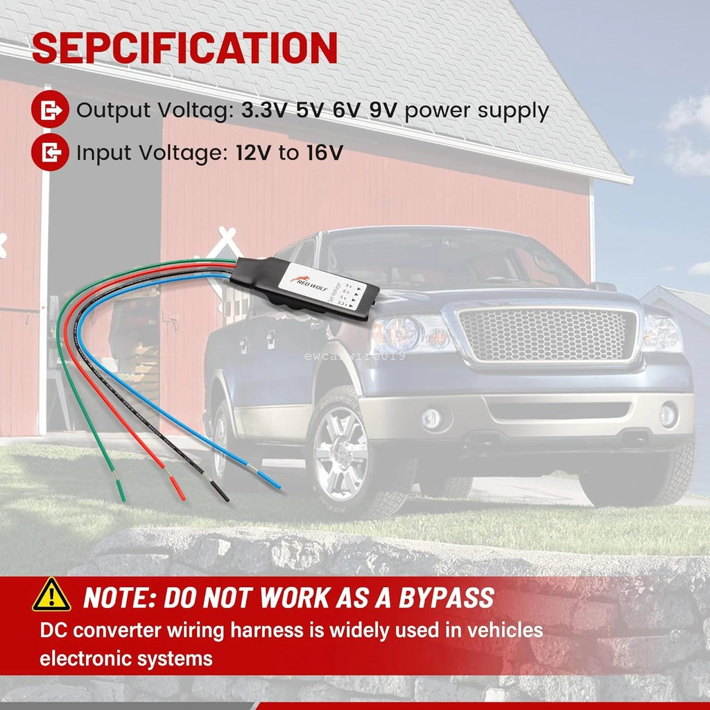 Voltage Regulator DC 12V to 3.3V 5V 6V 9V for Backup Camera (2010–2023)