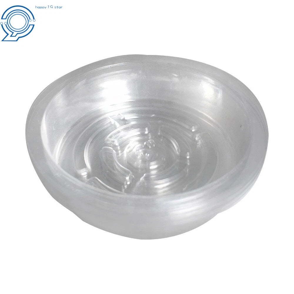 Set of 5 Heavy Duty Clear Plastic Plant Flower Saucer Drip Tray
