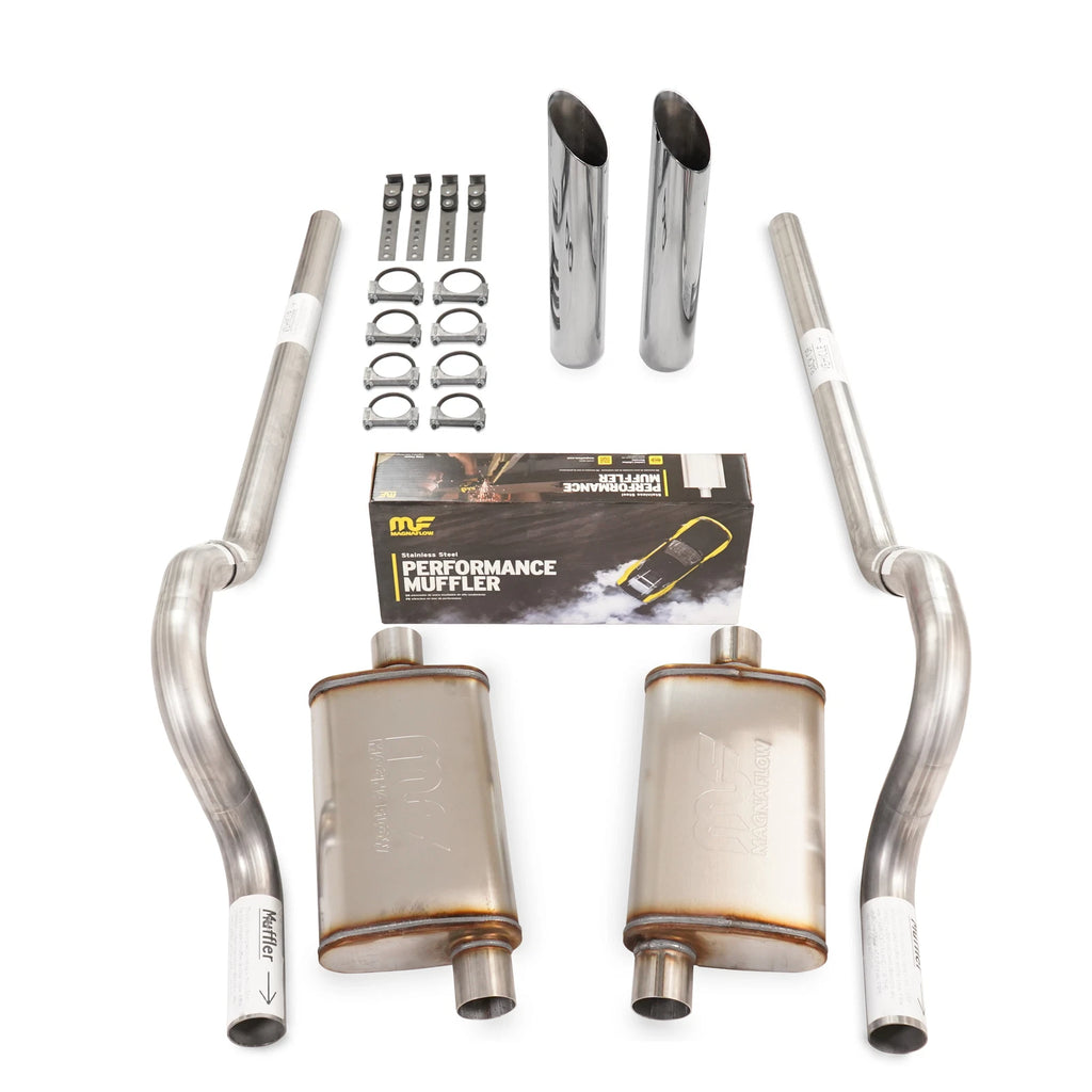 2.5" Dual Exhaust Kit for Mopar B Body (1962–1974) - Magnaflow Stainless Rear Exit
