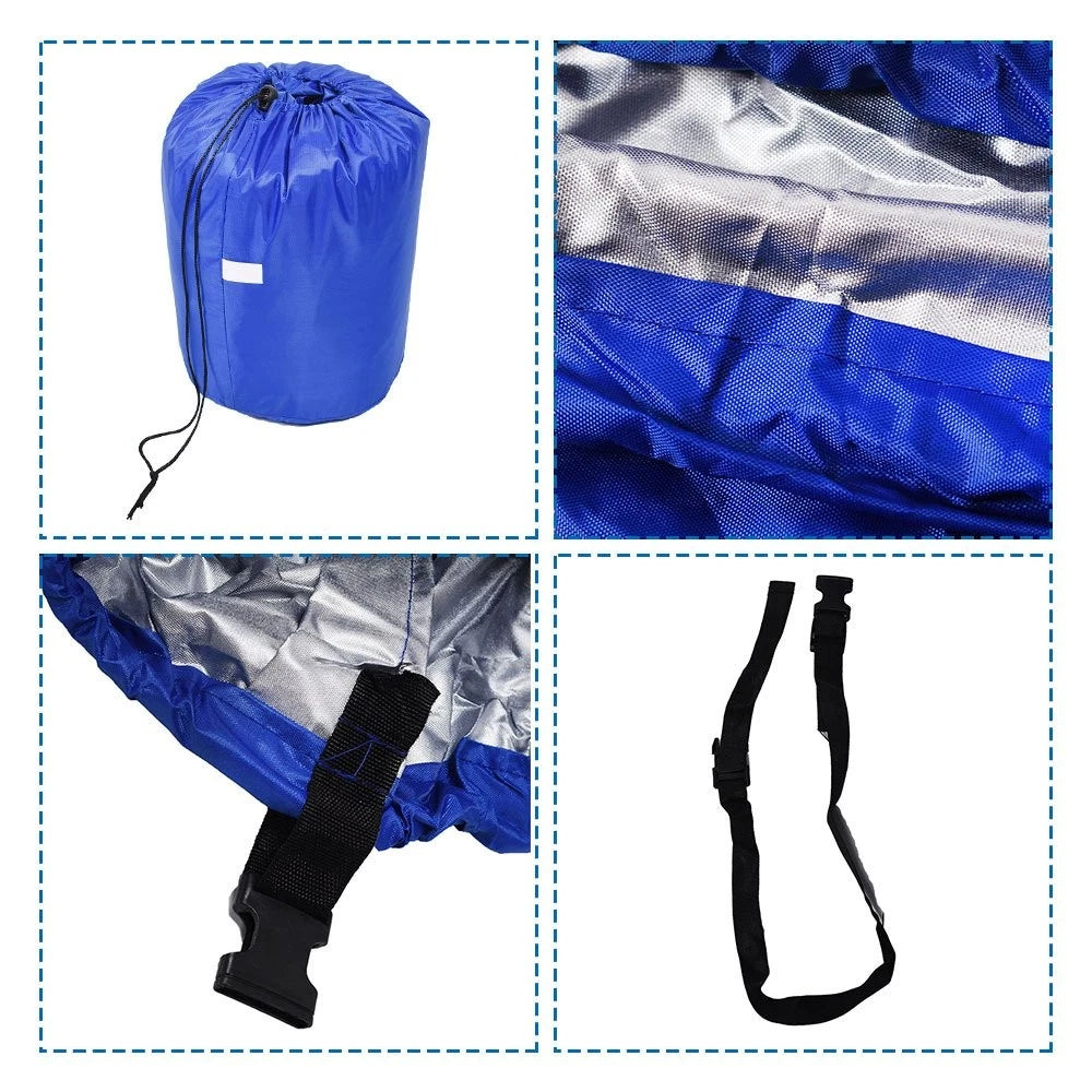 Boat Cover for V-Hull 17ft-19ft (Waterproof, Trailerable, Dark Blue)