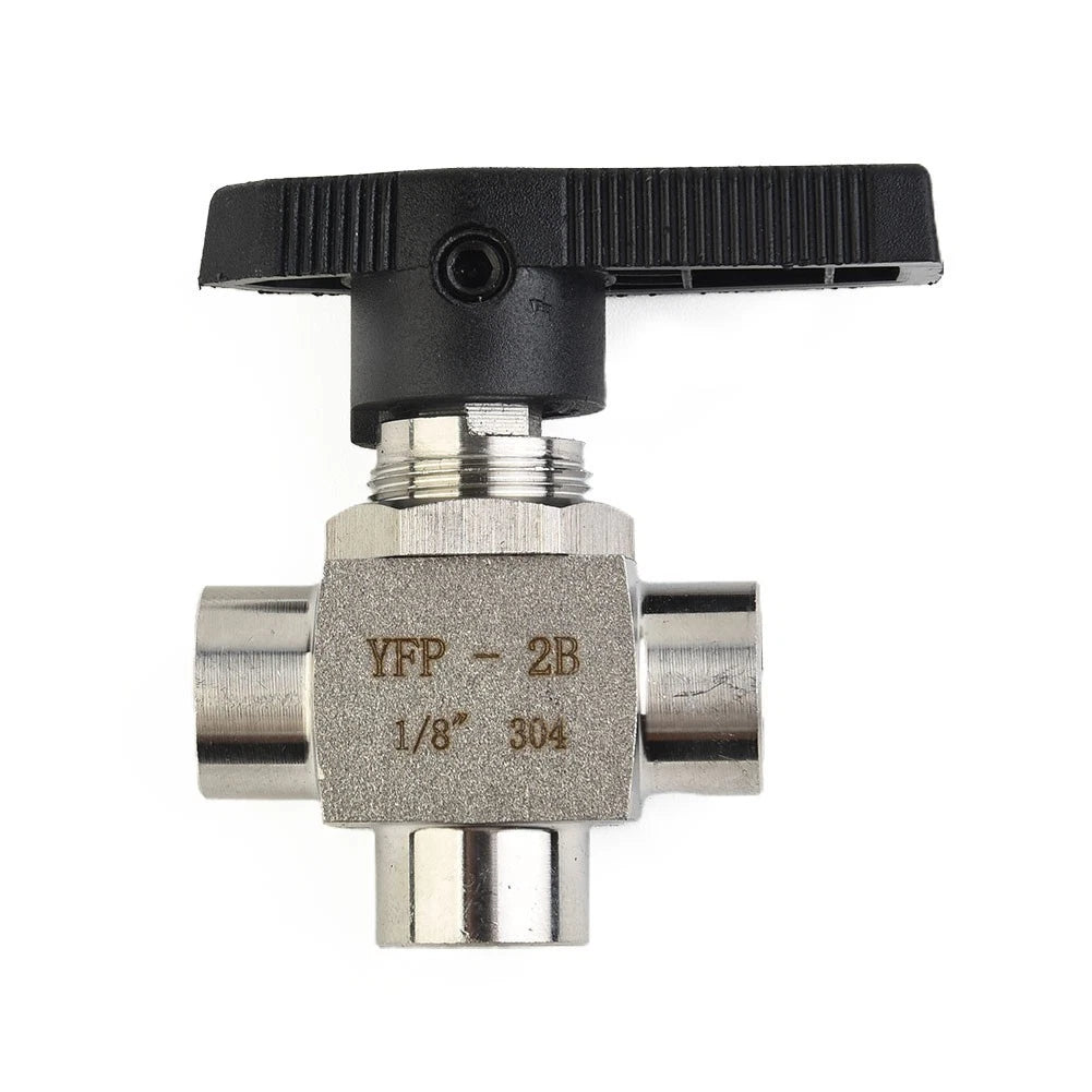 3 Way Ball Valve 304 Stainless Steel BSPP Female Thread for Water