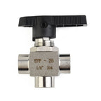 3 Way Ball Valve 304 Stainless Steel BSPP Female Thread for Water