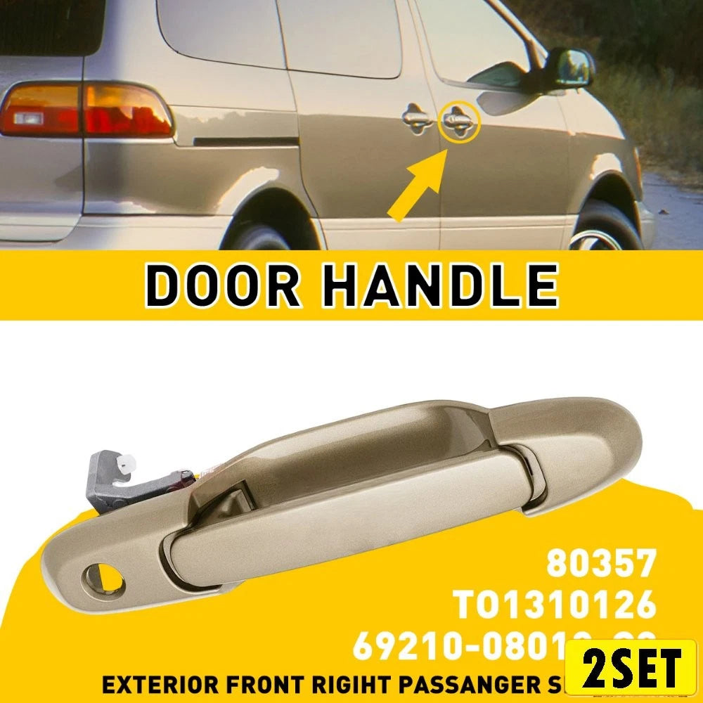 Set of 2 Front Right Passenger Door Handles for Toyota Sienna (1998–2003)