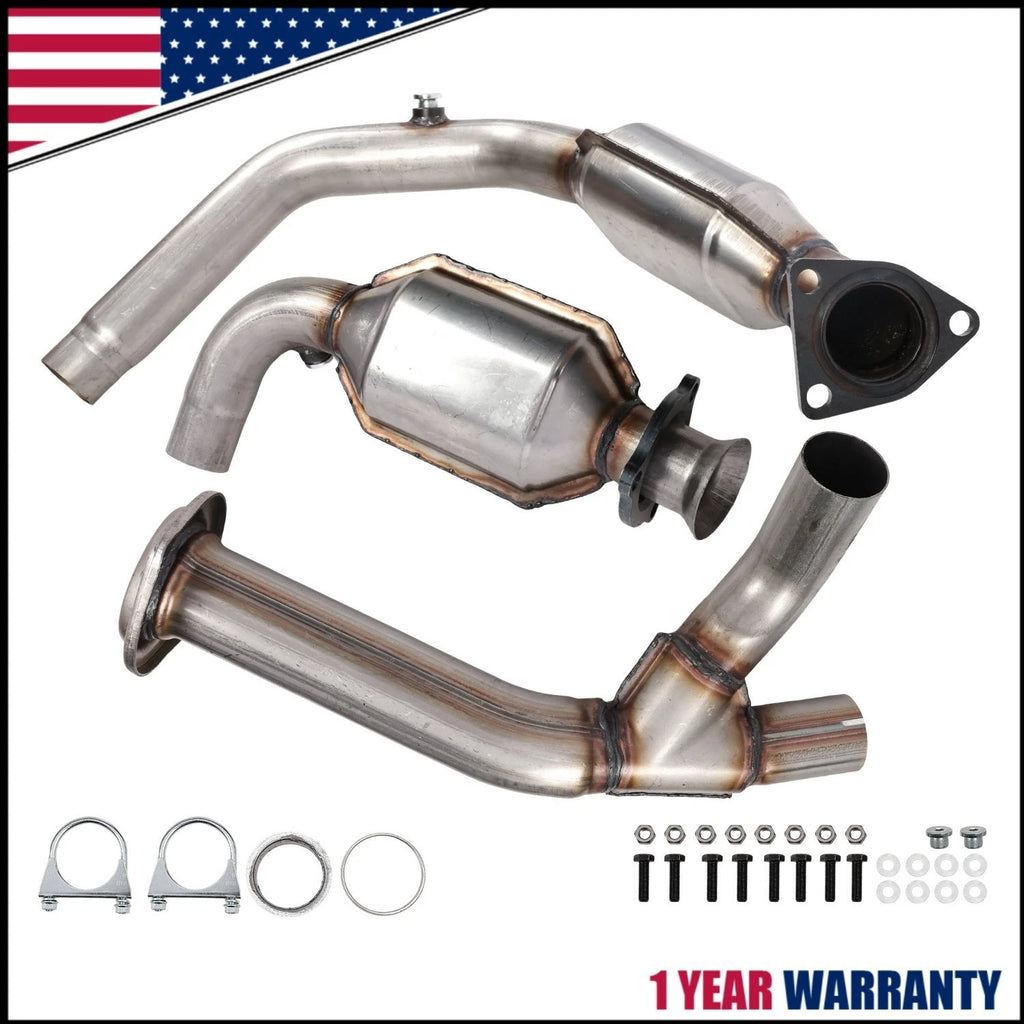 Y Pipe Catalytic Converter for GMC Yukon 2007–2010 6.2L V8 Left+Right