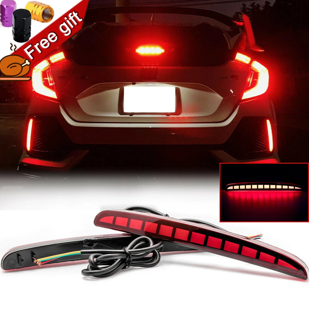 Sequential Red LED Brake Light Tail Lamps for Honda Civic Type R (2017–2022)