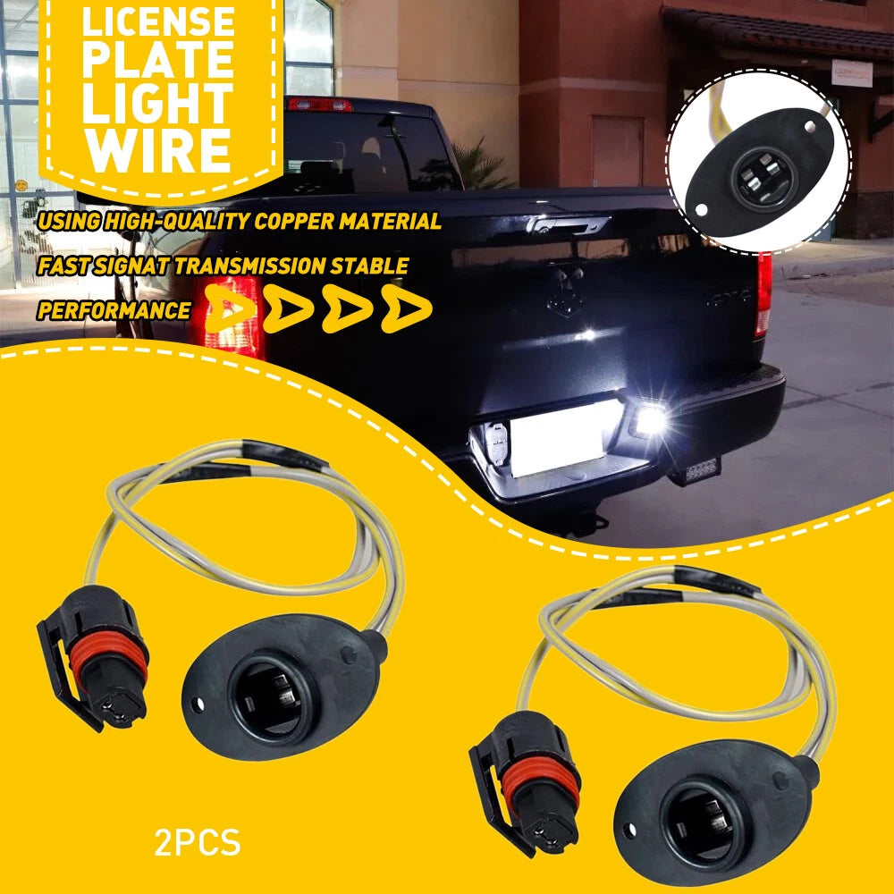 2 License Plate Light Wire Harnesses for Dodge Ram 1500 2500 3500 (1994â2001)