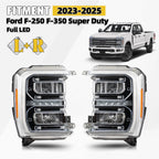 Set of 2 LED Headlights for Ford F-250 F-350 Super Duty (2023–2026)