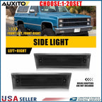 2X Front Smoked Side Marker Light Housing for Chevy GMC R20 R30 (1981–1991)