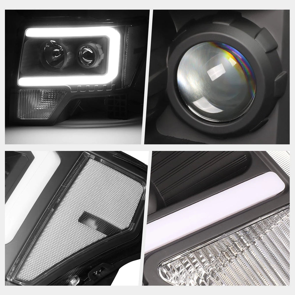 L-Shape LED DRL Switchback Headlights for Chevy Blazer/S10 (1998–2004)