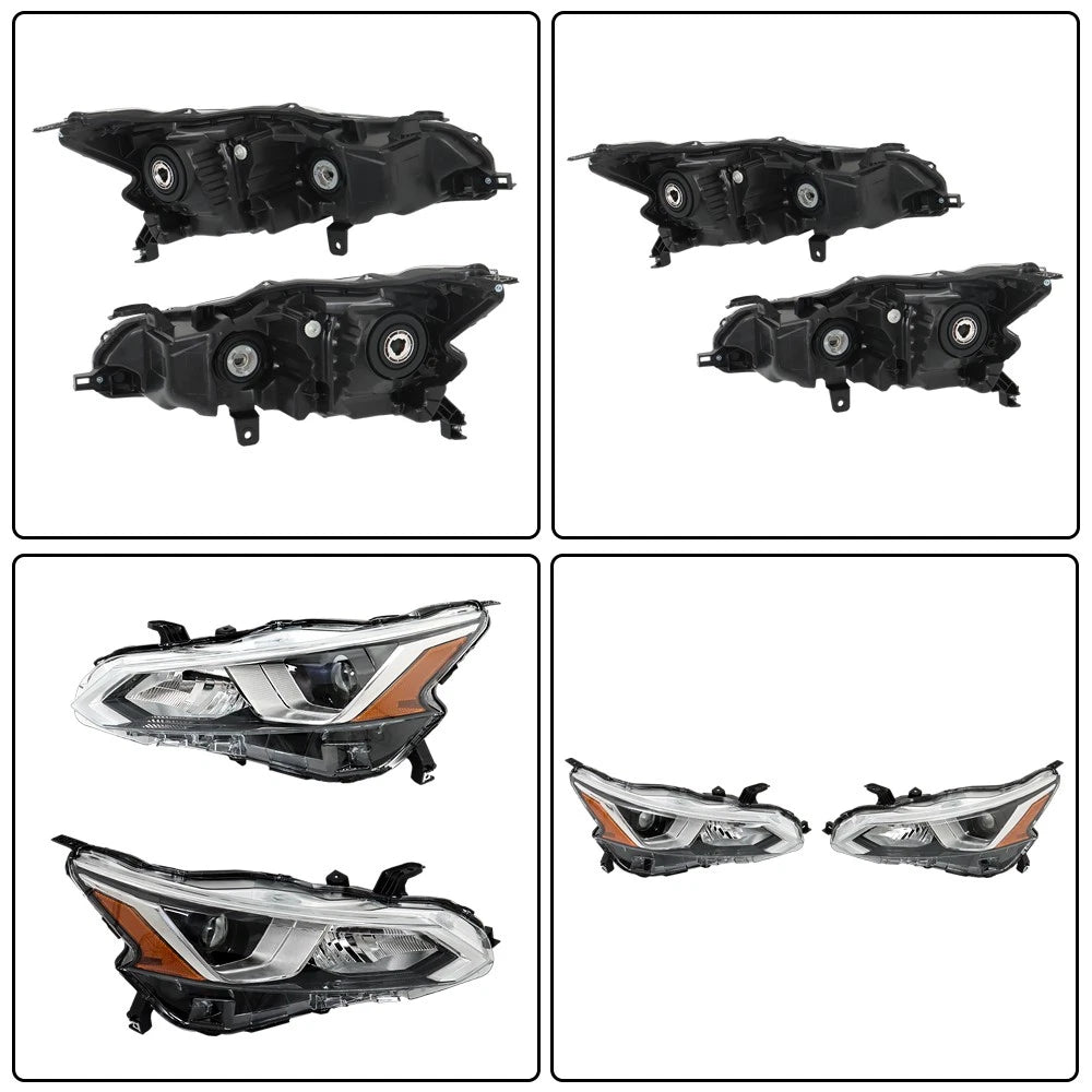 Set of 2 Halogen Projector Headlights for Nissan Altima (2019–2020)