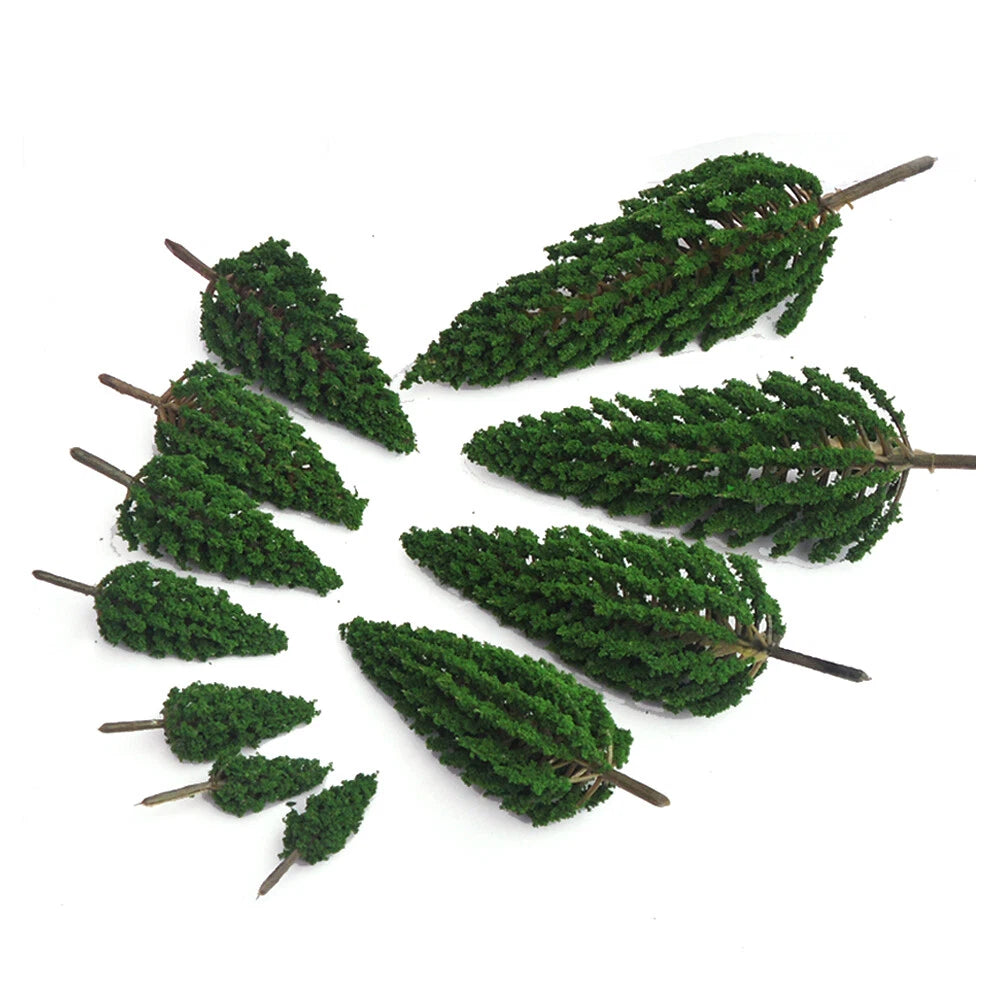 20pcs Miniature Trees for Train Railroad Wargame Park Scenery